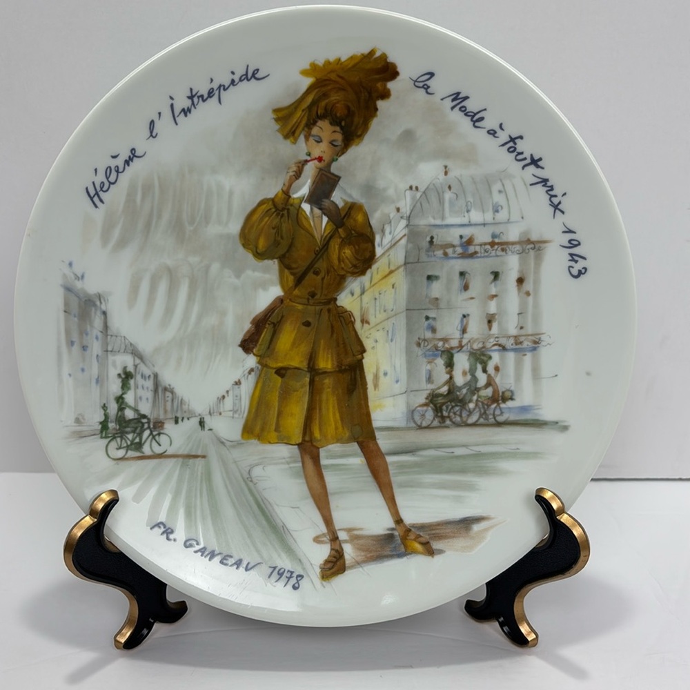 D'Arceau Limoges Collectors Plate Helene la Intrepide 1943 Collector Plate